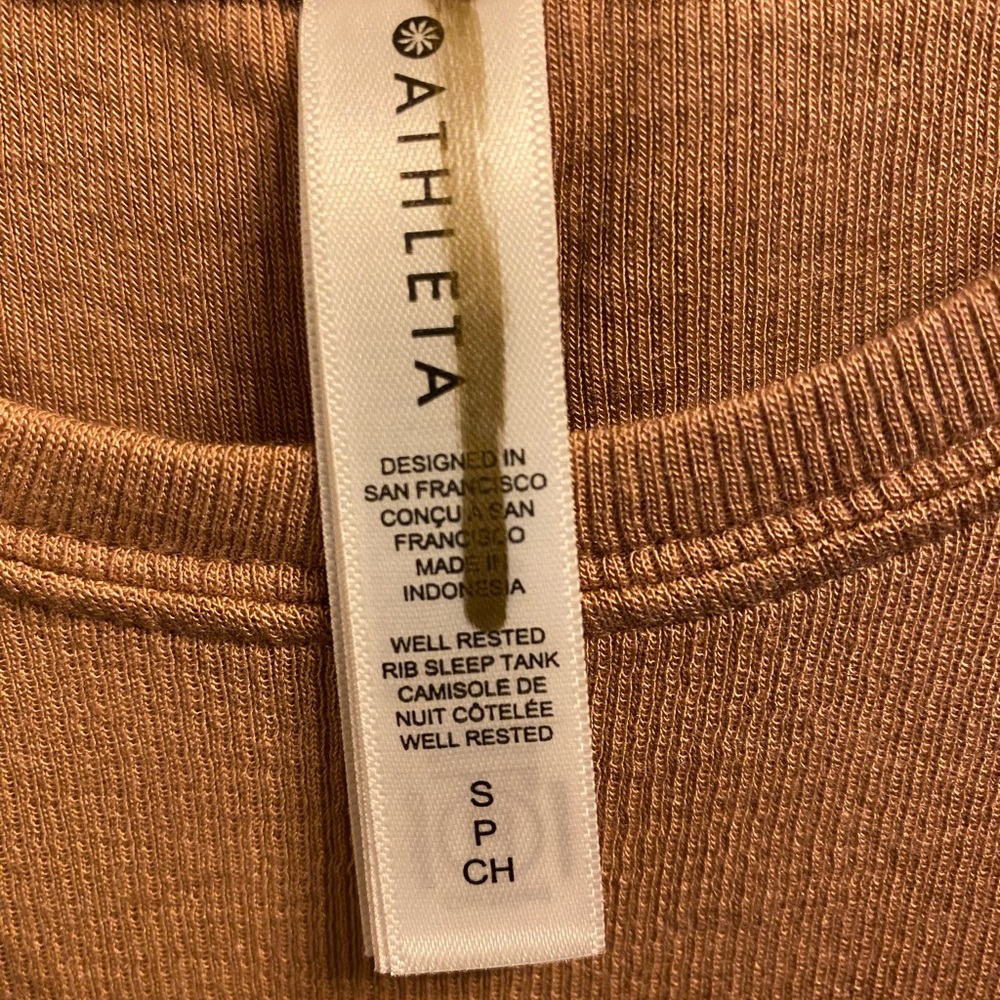 ATHLETA🥇 Well Rested Rib Sleep Tank Top Pink Size Small - Picture 4 of 6